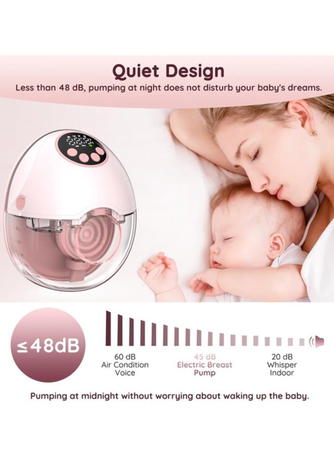 chiteng Electric Breast Pump, Wearable Breast Pumps with 4 Modes 12 Levels, Hands Free Breastfeeding Pumps, Wireless Hospital Grade Quiet Anti-Leaking with Voice Broadcast, Breast Pump Low Noise with Smart LED Display - Image 2