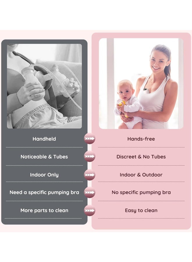 chiteng Electric Breast Pump, Wearable Breast Pumps with 4 Modes 12 Levels, Hands Free Breastfeeding Pumps, Wireless Hospital Grade Quiet Anti-Leaking with Voice Broadcast, Breast Pump Low Noise with Smart LED Display - Image 5