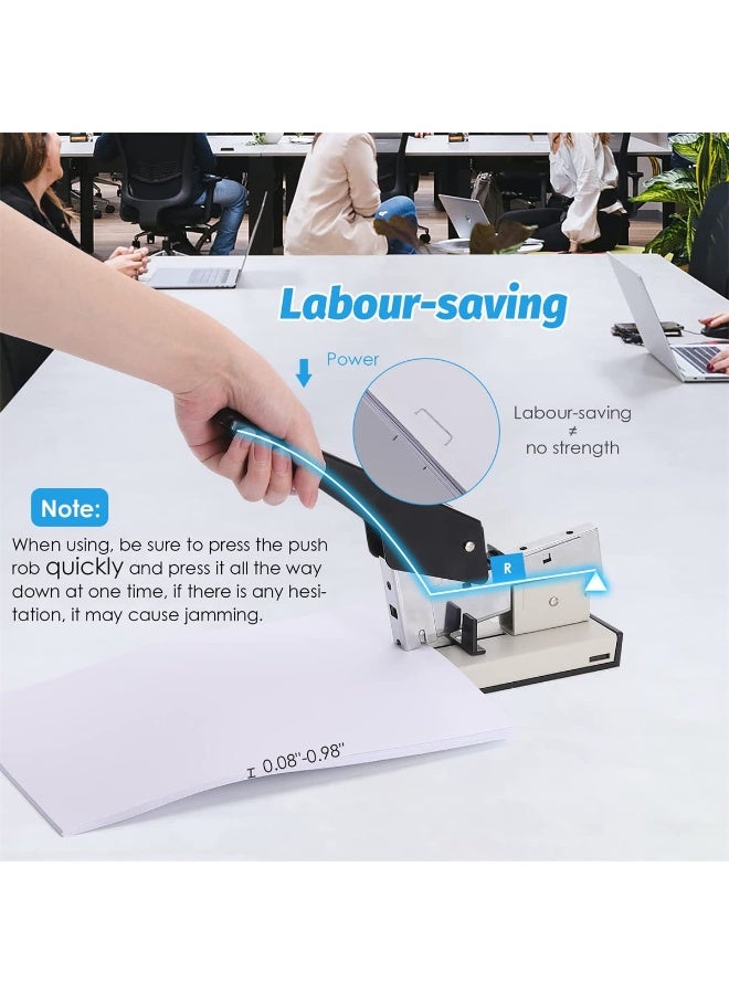 Office Stapler Heavy Type long arm Metal Manual Stapler Bookbinding Stapling 120 Sheet High Capacity Office Tools Large Stapler Stapler for financial School Desktop thick layer Stapler - Image 4