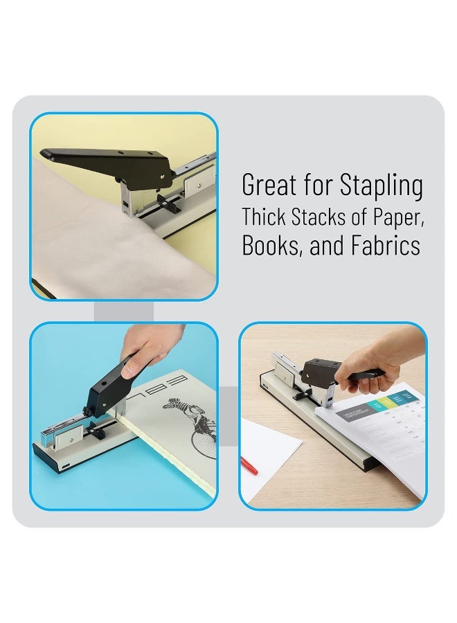 Office Stapler Heavy Type long arm Metal Manual Stapler Bookbinding Stapling 120 Sheet High Capacity Office Tools Large Stapler Stapler for financial School Desktop thick layer Stapler - Image 5