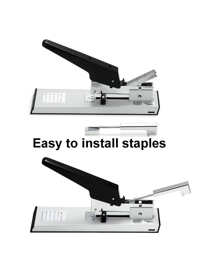 Office Stapler Heavy Type long arm Metal Manual Stapler Bookbinding Stapling 120 Sheet High Capacity Office Tools Large Stapler Stapler for financial School Desktop thick layer Stapler - Image 3