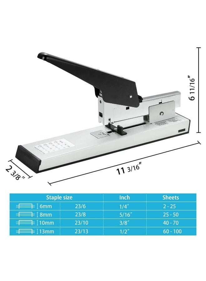 Office Stapler Heavy Type long arm Metal Manual Stapler Bookbinding Stapling 120 Sheet High Capacity Office Tools Large Stapler Stapler for financial School Desktop thick layer Stapler - Image 2