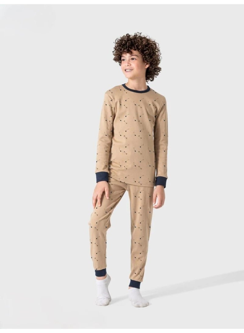 Boys Spring Pajama Set with Cute Dots Print, Soft & Breathable Nightwear Comfortable and Lightweight Sleepwear for 4-Year-Old Boys, Perfect for Everyday Use - Image 3