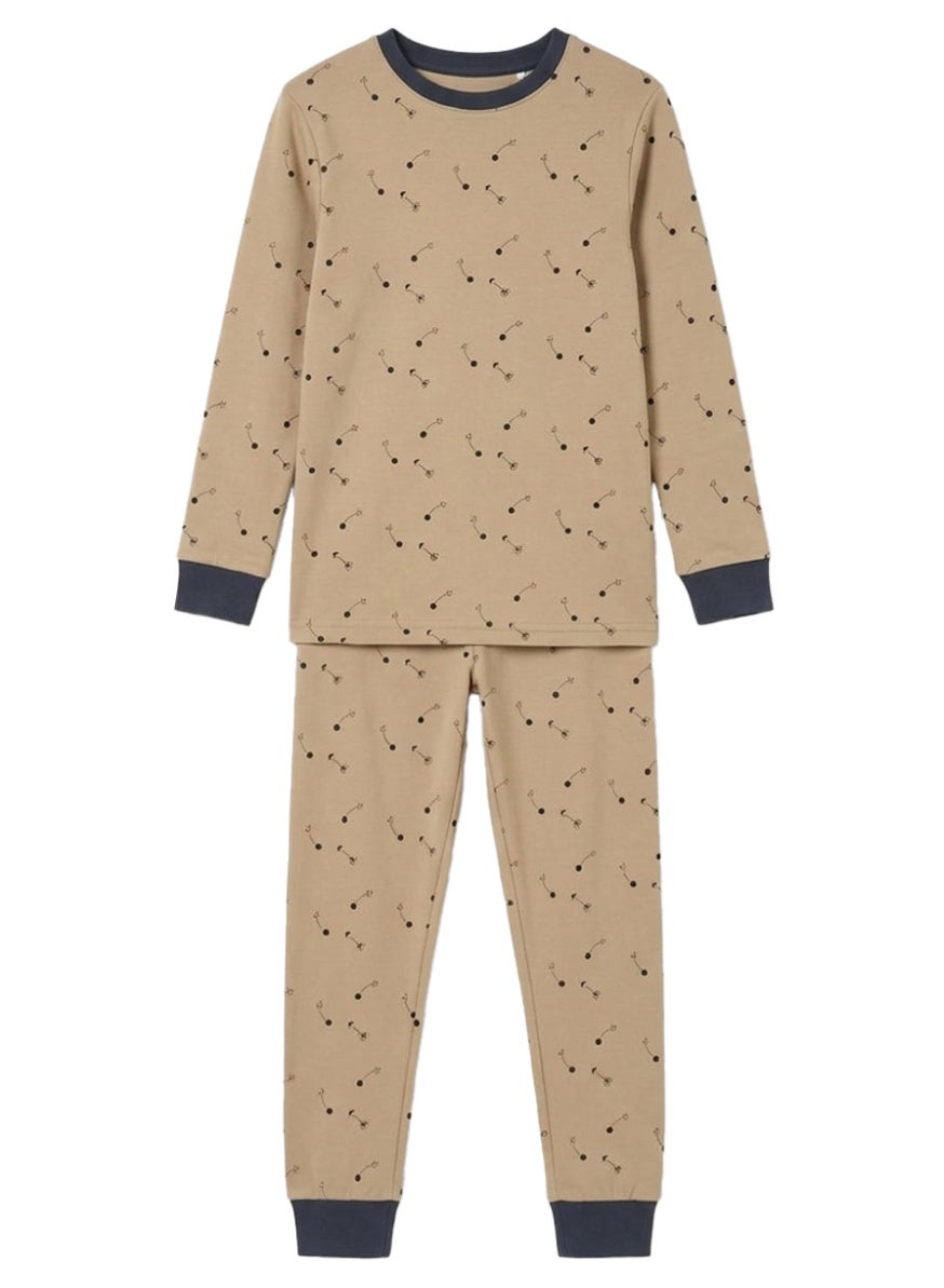 Boys Spring Pajama Set with Cute Dots Print, Soft & Breathable Nightwear Comfortable and Lightweight Sleepwear for 4-Year-Old Boys, Perfect for Everyday Use