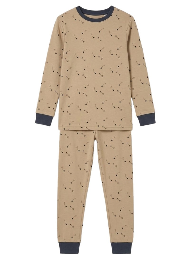 Boys Spring Pajama Set with Cute Dots Print, Soft & Breathable Nightwear Comfortable and Lightweight Sleepwear for 4-Year-Old Boys, Perfect for Everyday Use - Image 1