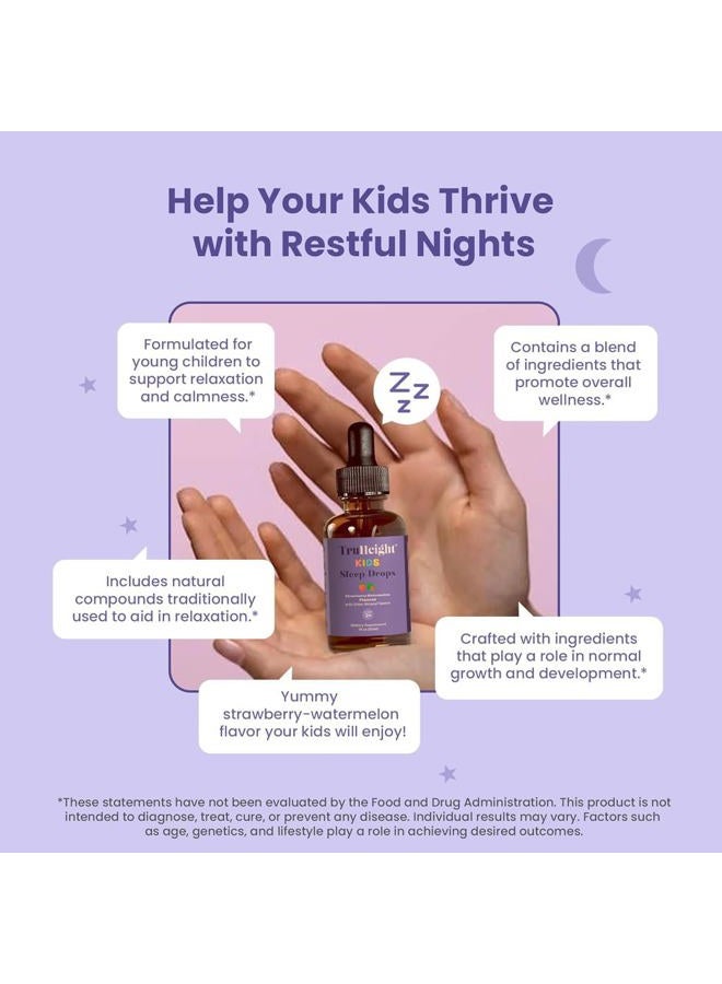 TruHeight  Kids Sleep Tincture Ages 2+ (Watermelon Flavor) - Babies, Toddlers & Kids Natural Sleep Aid - Baby, Toddler, Child Melatonin 2 Year Old+ - Vitamin B6, Riboflavin, Zinc, Copper, Lemon Balm - Image 2