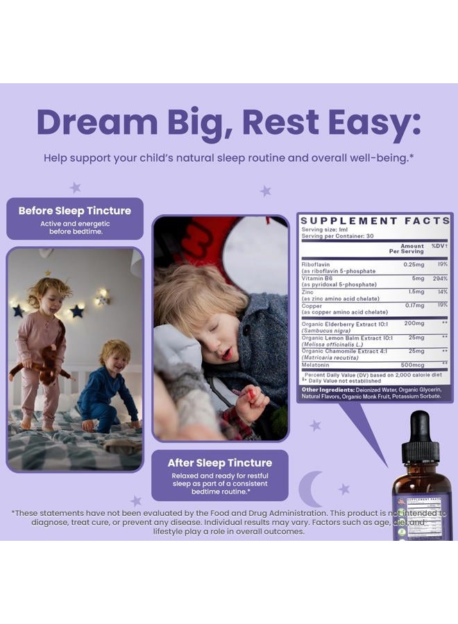 TruHeight  Kids Sleep Tincture Ages 2+ (Watermelon Flavor) - Babies, Toddlers & Kids Natural Sleep Aid - Baby, Toddler, Child Melatonin 2 Year Old+ - Vitamin B6, Riboflavin, Zinc, Copper, Lemon Balm - Image 5