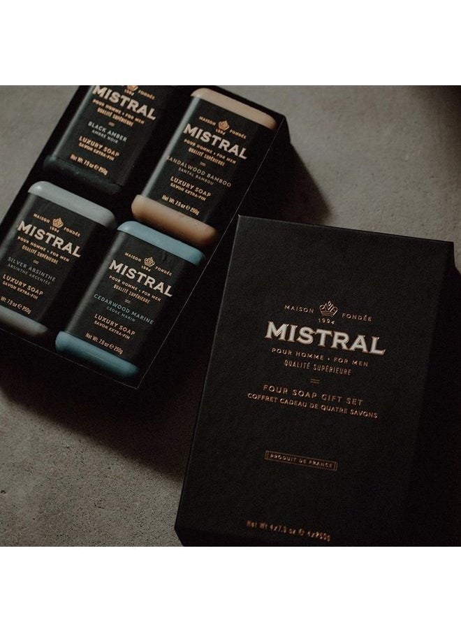 mistral Men's Bar Soap Organic, 4 Bar Set  - Image 3