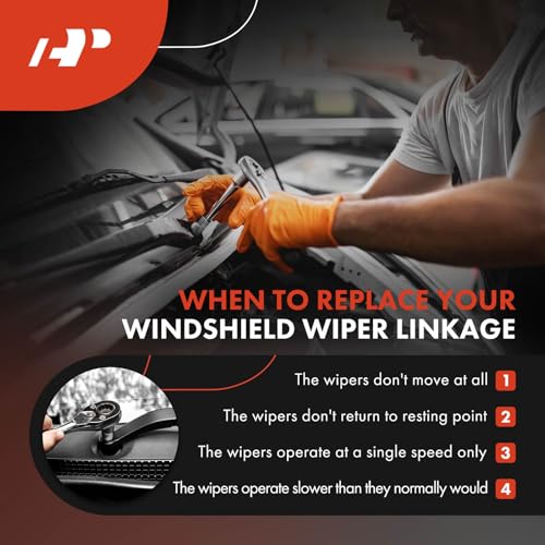 A-Premium Front Windshield Wiper Transmission Linkage Assembly Compatible with Cadillac Vehicles - SRX 2010-2016, Sport Utility - Replace# 25979384 - Image 5