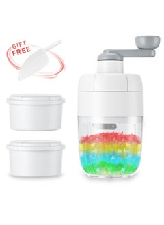SYOSI Manual Ice Shaver Snow Cone Machine 1L Portable Shaved Crushed Ice Maker for Home Ice Shaver Hand Crankwith Bonus Ice Cube Tray Perfect for Home and Outdoors Use Ideal for Outdoor Picnics  - Image 1