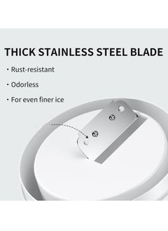 SYOSI Manual Ice Shaver Snow Cone Machine 1L Portable Shaved Crushed Ice Maker for Home Ice Shaver Hand Crankwith Bonus Ice Cube Tray Perfect for Home and Outdoors Use Ideal for Outdoor Picnics  - Image 3