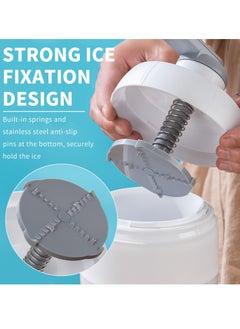 SYOSI Manual Ice Shaver Snow Cone Machine 1L Portable Shaved Crushed Ice Maker for Home Ice Shaver Hand Crankwith Bonus Ice Cube Tray Perfect for Home and Outdoors Use Ideal for Outdoor Picnics  - Image 2