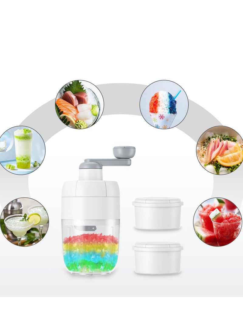 SYOSI - Manual Ice Shaver Snow Cone Machine 1L Portable Shaved Crushed Ice Maker for Home Ice Shaver Hand Crankwith Bonus Ice Cube Tray Perfect for Home and Outdoors Use Ideal for Outdoor Picnics - Image 1