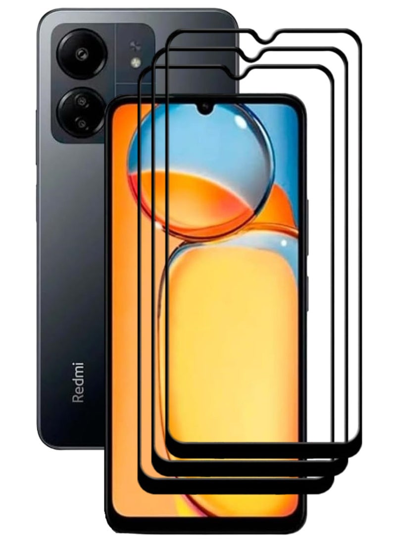 ACLIX 3 Pieces Antistatic ESD Dustproof Premium Quality High Definition Tempered Glass Screen Protector Designed For Xiaomi Redmi 13C - Image 1