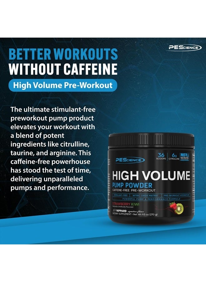 PEScience High Volume Nitric Oxide Booster Pre Workout Powder with L Arginine Nitrate, Raspberry Lemonade, 36 Scoops, Caffeine Free  - Image 3