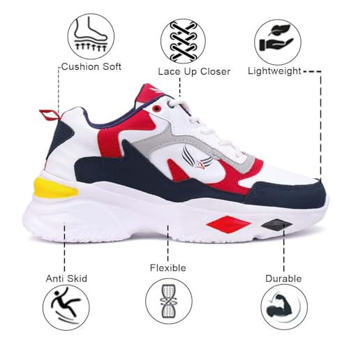 BERSACHE Premium Sports,Gym, Trending, Stylish Running Shoes For Men (White) - Image 5