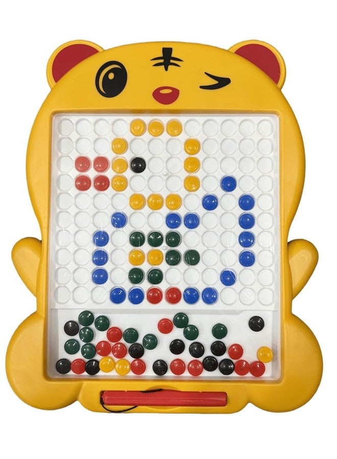 ZYCRONIX Magnetic Drawing Board for Kids with Stylus Pen, Educational Bead Art Learning Toy, Creative Sketch Board for Learning and Fun Activity (Yellow) - Image 4