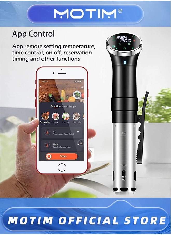 Motim - Sous Vide Cooker, Wi-Fi Immersion Circulator Quiet 1100 Watts Smart Touch Screen APP Control, Accurate Temperature and Time Digital Display Sous Cooker For Restaurant, Home - Image 1