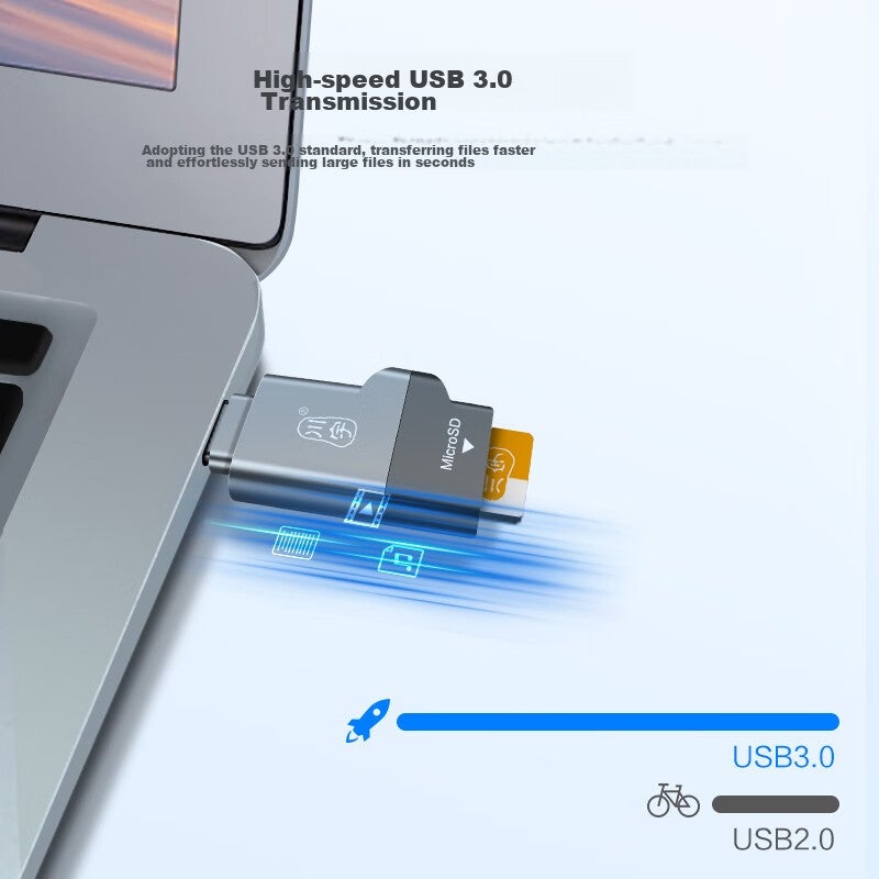 Chuanyu USB-C 3.0 عالية السرعة TF قارئ بطاقة, نوع-C الهاتف والكمبيوتر قارئ بطاقة التخزين, كاميرا داش, الكمبيوتر بدون طيار, أبل 15 الهاتف بطاقة الذاكرة البسيطة القارئ - Image 2