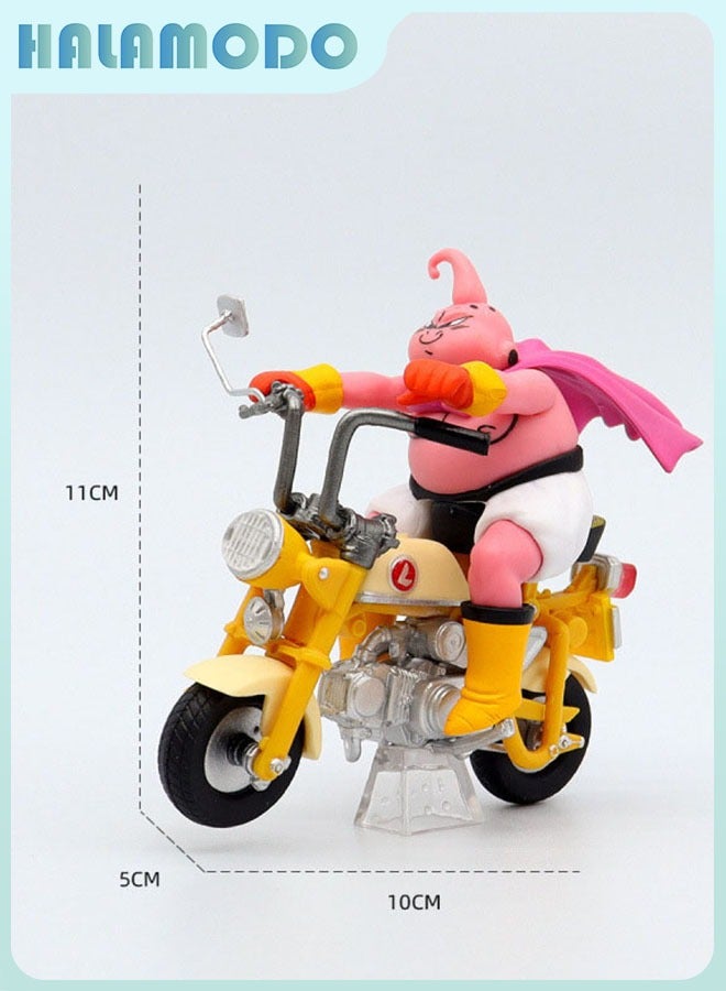 HALAMODO Dragon Ball Super Saiyan Majin Buu on Bicycle 11cm Cool - looking Anime Model for Eye - catching Desktop Display and Gift - Image 1