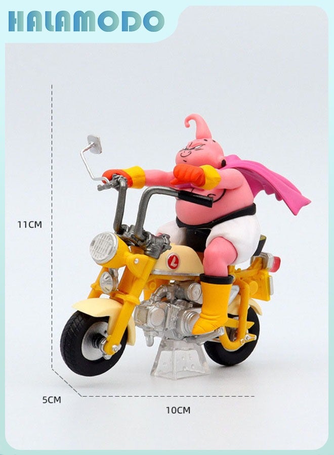 HALAMODO Dragon Ball Super Saiyan Majin Buu on Bicycle 11cm Cool - looking Anime Model for Eye - catching Desktop Display and Gift - Image 2