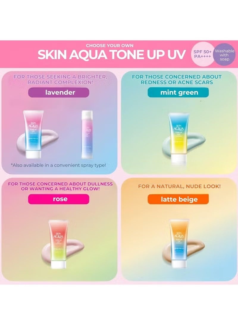 SKIN AQUA SPF50+ / PA++++ Transparency up Tone UV Essence Sunscreen - 80g - Image 3