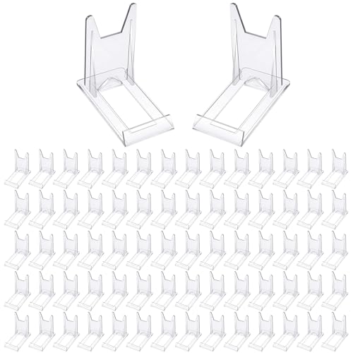 Zonon 10 Pcs Acrylic Adjustable Plate Stands For Display Plastic Stand Holders Picture Plate Holders Clear Mini Easels Stands to Display Pictures for Home Office Supplies Festival Party Decoration - Image 1