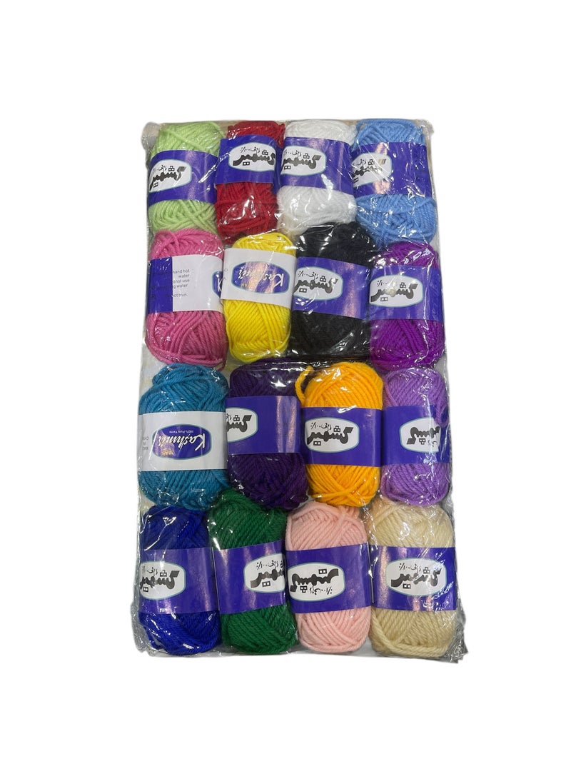 Generic 16 Pcs Assorted Kashmir Crochet Pure Wool Yarns For Knitting And DIY  - Image 1