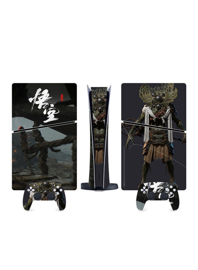 For Sony PS5 Game Console Stickers Digital Version Of The Protective Film Fashion Black Myth Wukong Full Set Of Stickers-Color:PS5SlimDiscQT-18266 - Image 1