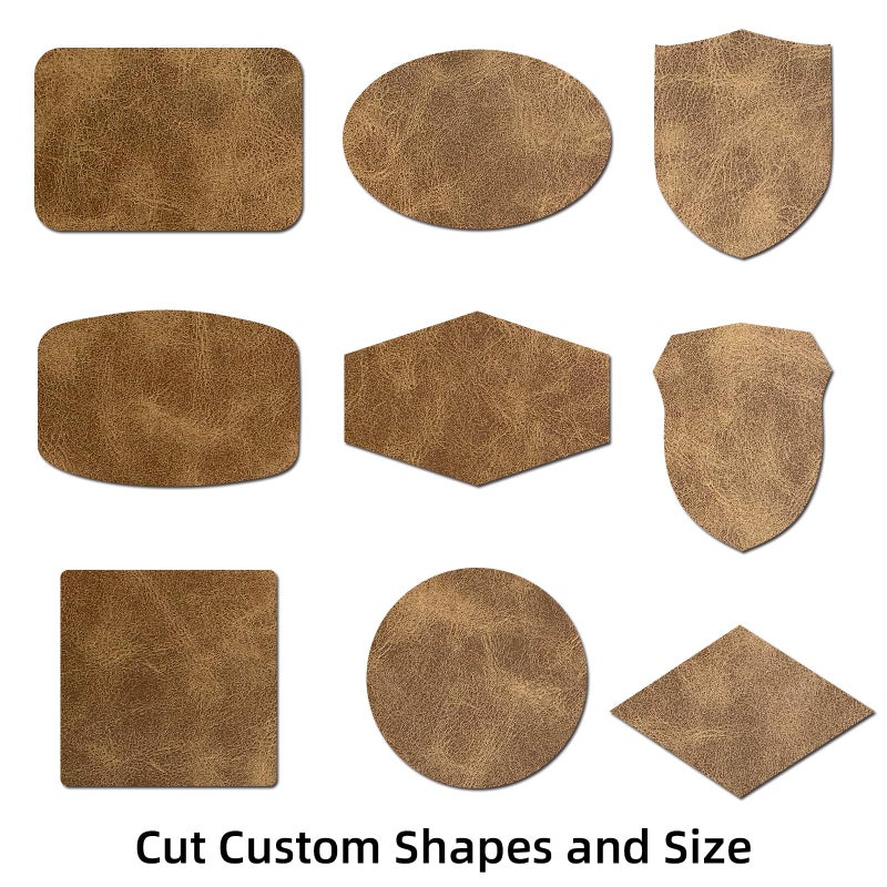 Twig Leather/Leatherette Patches/Sheets for Laser Engraving Iron On with Heat Press Adhesive Backing,Blank Laserable Faux Leather,Engravable/Engraver Leather Material for Hat/Cap/Backpack(5 Large Pcs) - Image 4