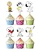 NATURAL BEHAVIOUR 24x Cute Dog Cupcake Toppers Strong Picks Happy Birthday Dcor Cupcake Decorations for Kids Birthdays - Image 3
