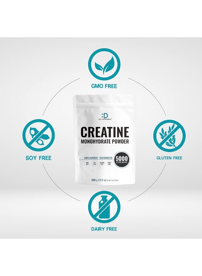 DEAL SUPPLEMENT Creatine Monohydrate Powder 300 Grams (60 Servings), Unflavored | Pure | Micronized Creatine Powder, 5000Mg(5G) Per Serving, 2 Month Supply, Vegan | Keto, Non-Gmo, No Filler, No Additives  - Image 3