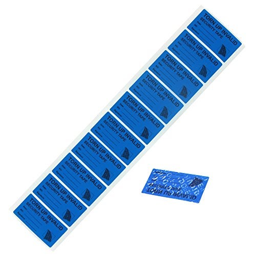 Solitary Walker 100Pcs Tamper Evident Security Void Stickers 1x2 inch Blue Tamper Proof Labels Safety Torn up Invalid Seals Tape No Transfer No Damage to Protected Item - Image 2