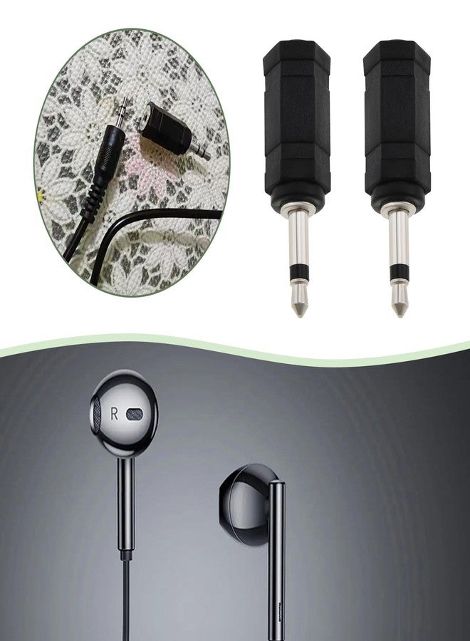 ECSiNG 10Pcs 3.5mm Mono to Stereo Adapter Female to Male Headphone Plug 2in1 for Mobile Phone Headsets Computer Headsets(Black) - Image 3