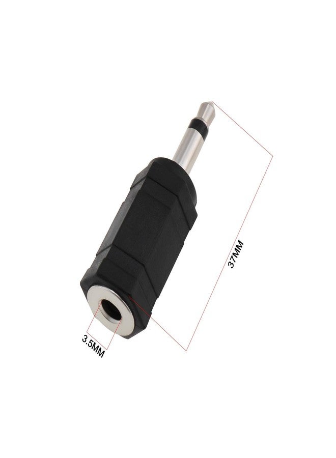 ECSiNG 10Pcs 3.5mm Mono to Stereo Adapter Female to Male Headphone Plug 2in1 for Mobile Phone Headsets Computer Headsets(Black) - Image 4