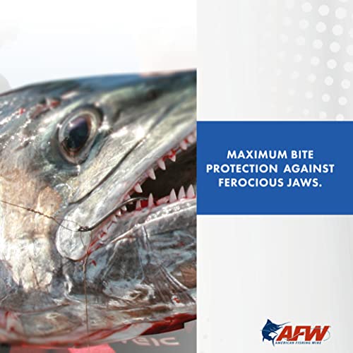AFW Titanium Tooth Proof, Single Strand Fishing Leaders 30 lb, 18 in - Rigged with Stainless Steel Mighty Mini Crane Swivel & Crosslock Snap, Kink Free, Superior Bite Protection for Toothy Fish, Black - Image 5