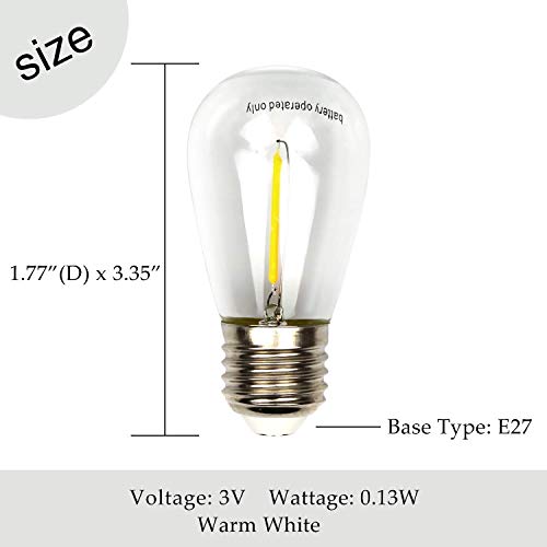 MJ PREMIER LED Light Bulb E27 Base Replacement Bulbs 3V Customized Special Table Lamp Battery Operated Warm White Light(45 * 85) - Image 4