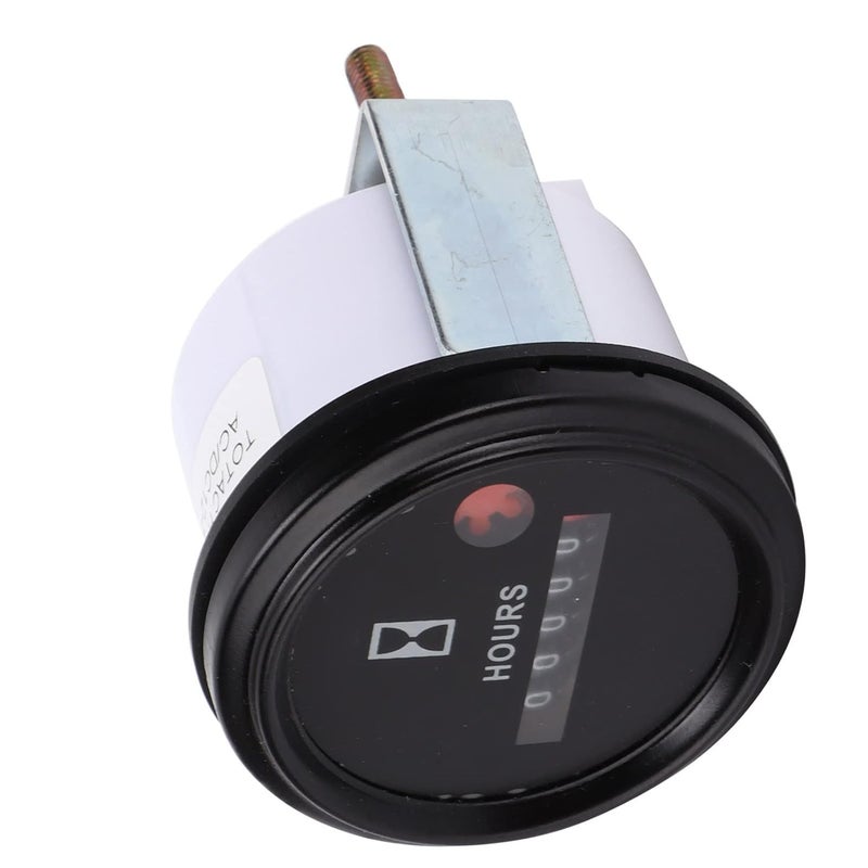 AntiVibration Hour Meter Gauge, Quartz Timing Tool, DC12-36V, Durable ABS, Compact Size - Waterproof Design, Ideal for Motorcycles and Automobiles - Image 2