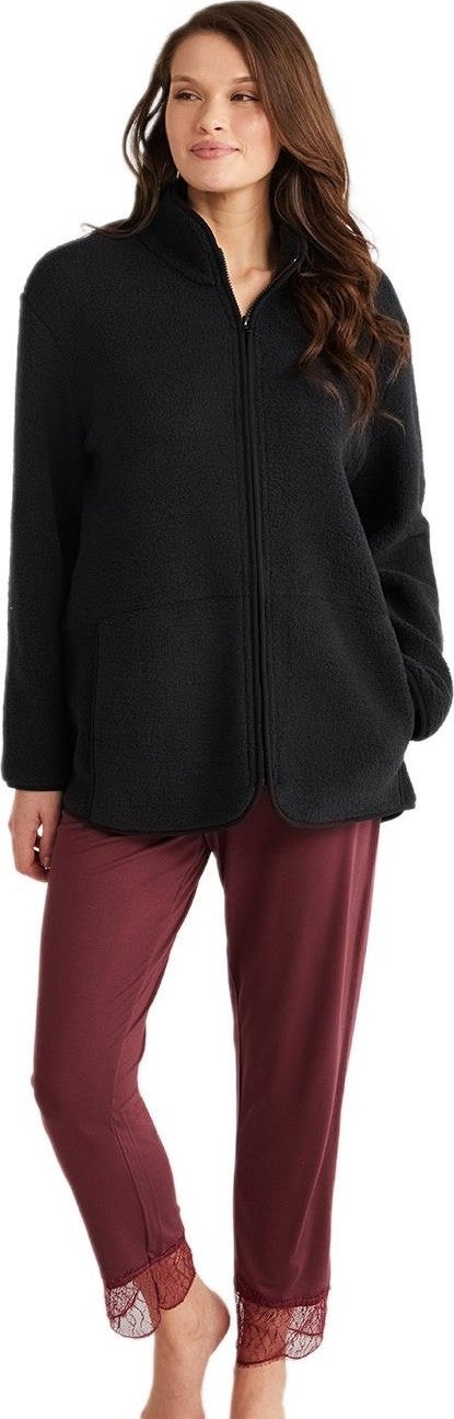 Penye Mood Women's Black Zippered Sweatshirt 9740  - Image 1