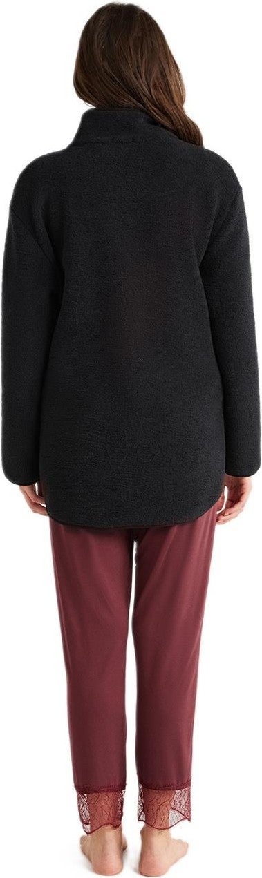 Penye Mood Women's Black Zippered Sweatshirt 9740  - Image 4