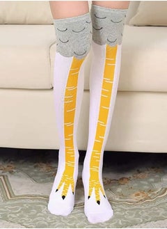 Generic 2pcs Black and White Long Chicken Leg Design Socks  - Image 3