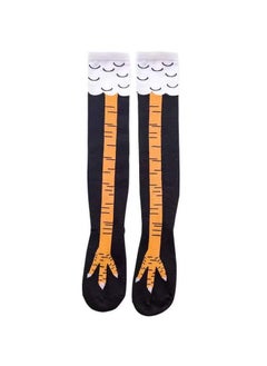 Generic 2pcs Black and White Long Chicken Leg Design Socks  - Image 4