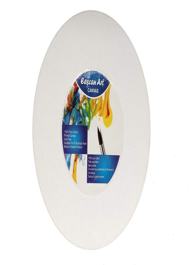 Eascan Art Painting Drawing and Sketch Accessories Medium Grain Pre Stretched Round Painting Canvas (32 Inch, Set of 1) - Image 1