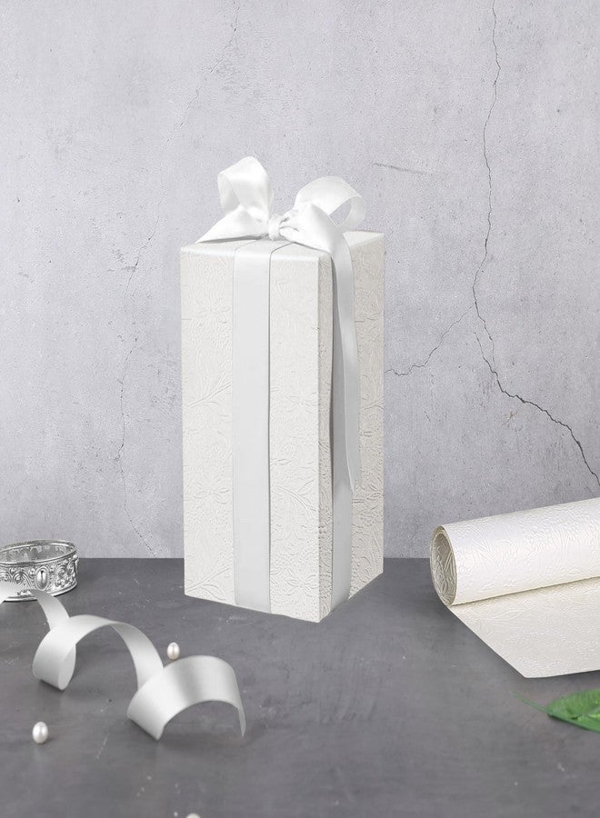 Gift Paper Wrap Roll, Gifts Cover Rapping sheet, Embossed Floral Packing Materials, Premium Craft Design Paper sheet for Special Ocassion, Daimond Metallic, Pack of 2 - Image 5