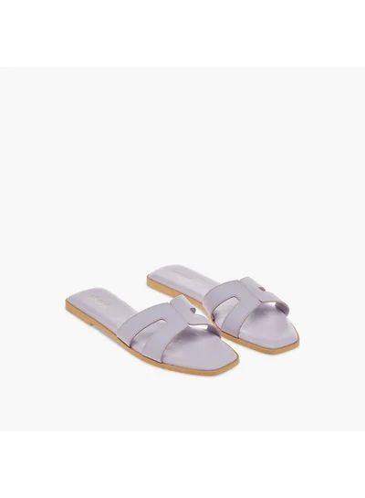 Celeste Women's Textured Cutout Detail Slip-On Sandals