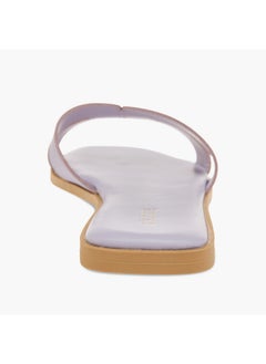 Celeste Women's Textured Cutout Detail Slip-On Sandals  - Image 5