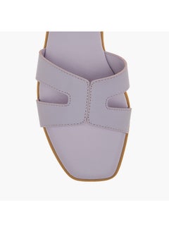 Celeste Women's Textured Cutout Detail Slip-On Sandals  - Image 4