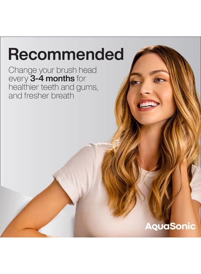 AquaSonic Icon Replacement Brush Heads | Compatible with AquaSonic Icon Toothbrush | 2 Brush Heads | for Normal & Sensitive Teeth (Stone) - Image 4