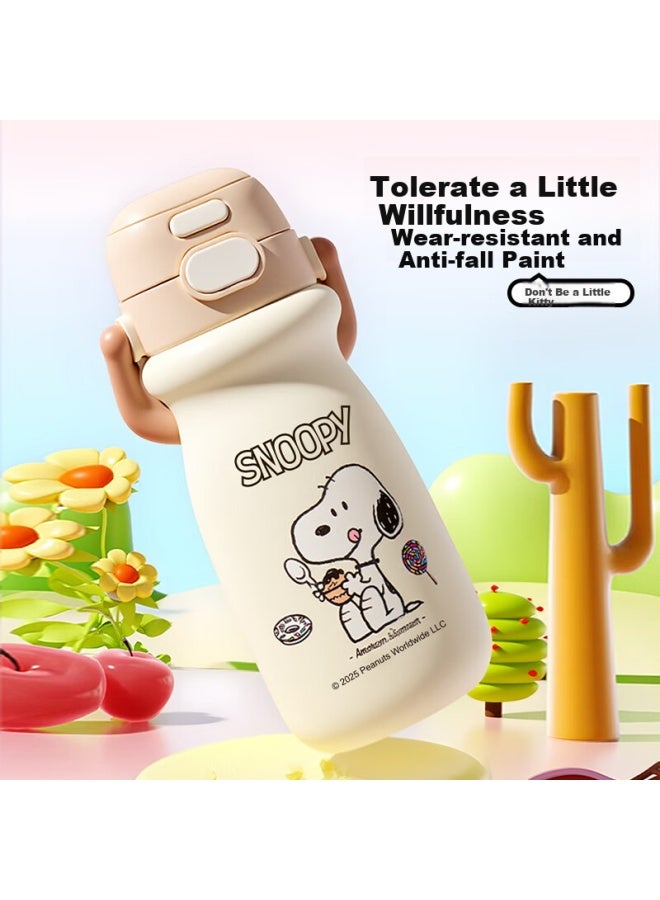 Snoopy Children'S Insulated Cup 316L Stainless Steel Double Drinking Straw Water Bottle Men And Women High-Value Students Portable Drinking Cup - Image 4