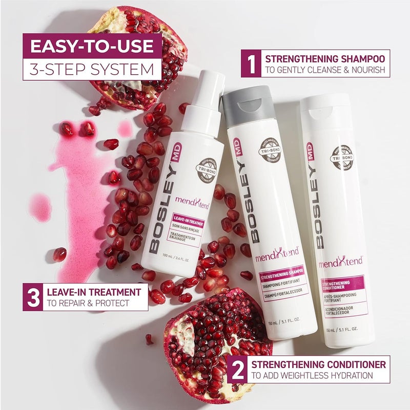 BosleyMD MendXtend Strengthening Conditioner to Promote Growth & Prevent Breakage with Saw Palmetto, Hyaluronic Acid and Pomegranate Extract - Image 5